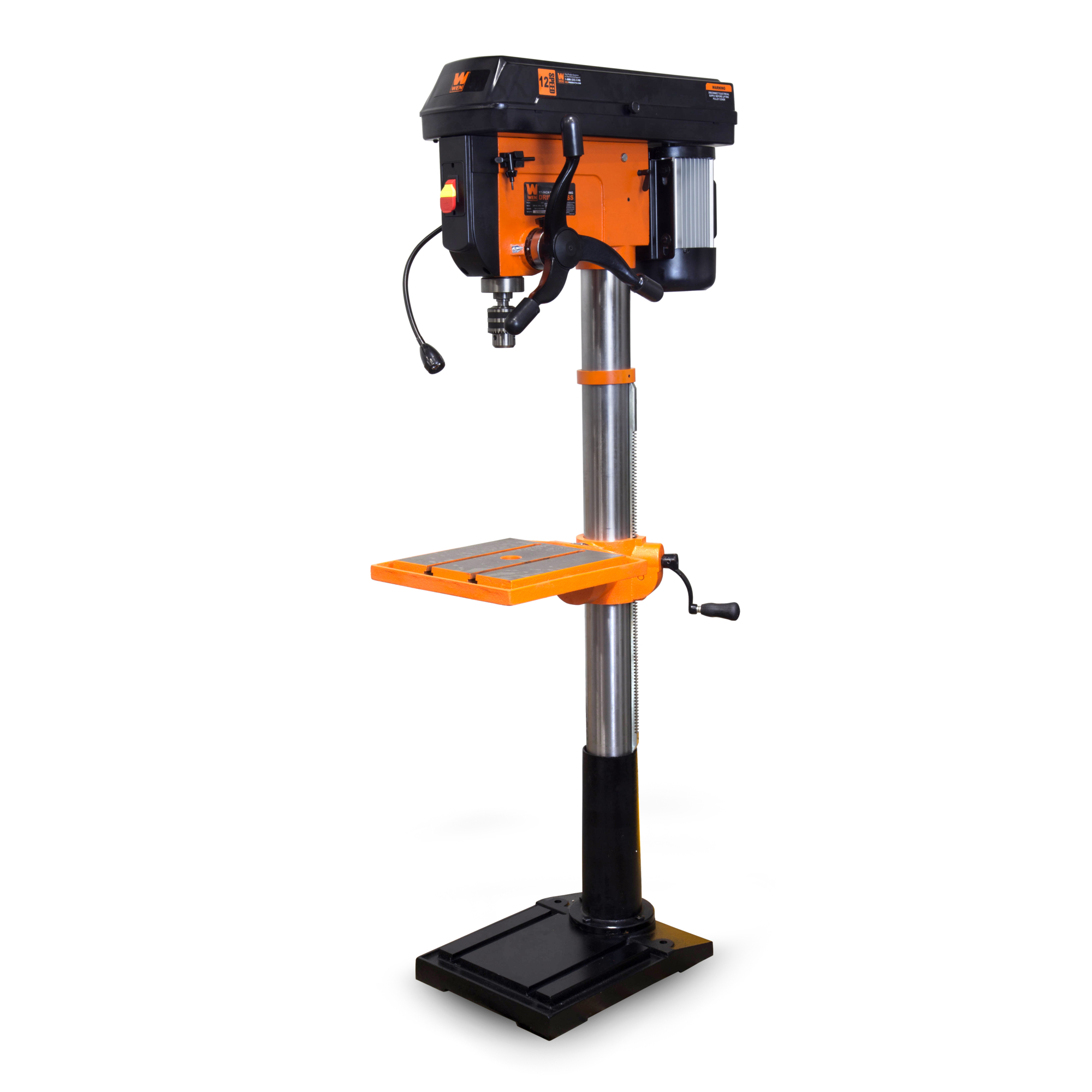 WEN, 13-Amp 17in. 12-Speed Floor Standing Drill Press, Chuck Size 0.625 in, Horsepower 1.93 Model# 4227T
